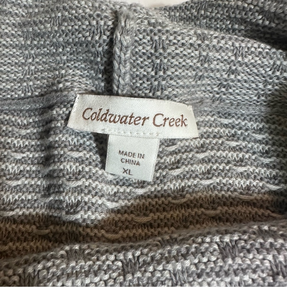 Coldwater Creek gray cowl neck sweater women’s XL - Picture 8 of 9